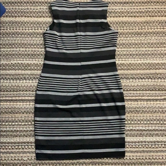 Calvin Klein Black & Grey MIDI Pencil Dress SZ-10 - Picture 3 of 3